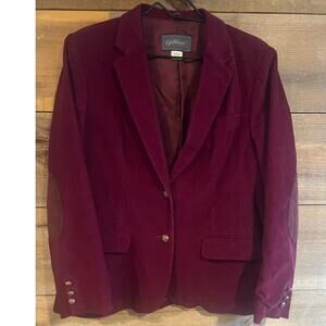 Vintage‎ Womans Epitome Corduroy Blazer Jacket Burgundy  100% Cotton